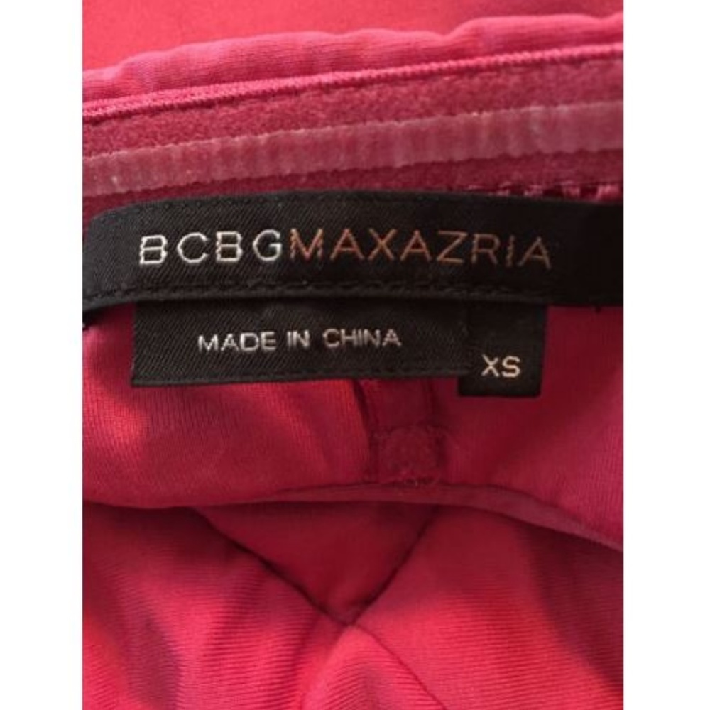 Bcbg Maxazria Strapless Drape Open Back Dress Xs - image 8